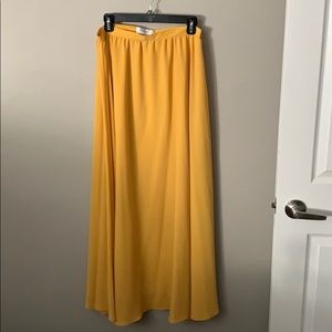 Mustard yellow maxi skirt